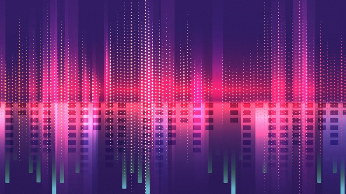 4K Abstract Digital Sound Wave Visualization
