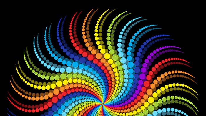 4K Abstract Rainbow Swirl Pattern