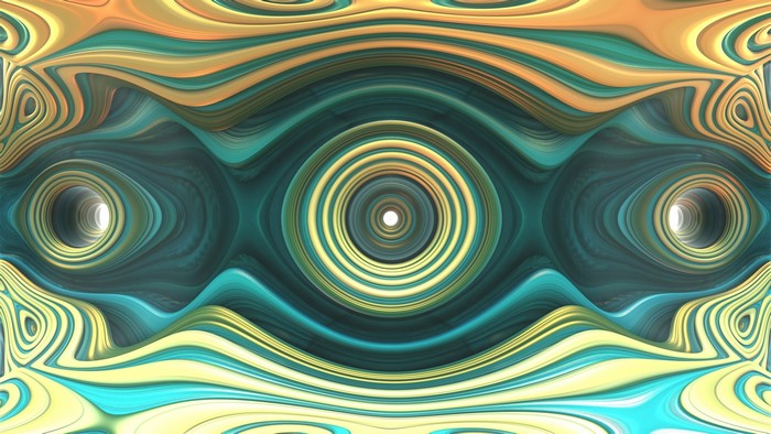 Abstract 3D fractal art with swirling colors