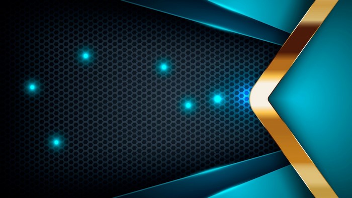 Abstract Blue and Gold Geometric Lines