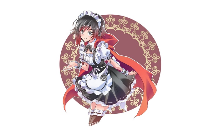 Ruby Rose from RWBY in Maid Outfit