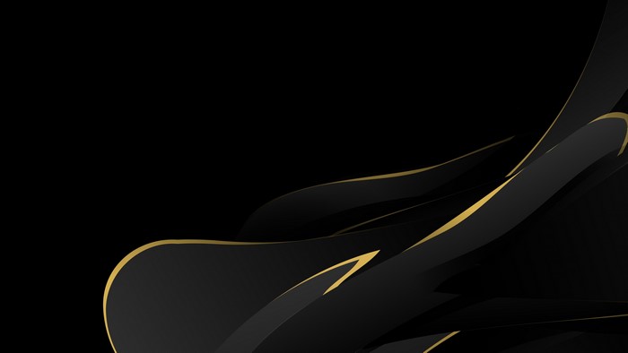 4K Abstract Black and Gold Waves