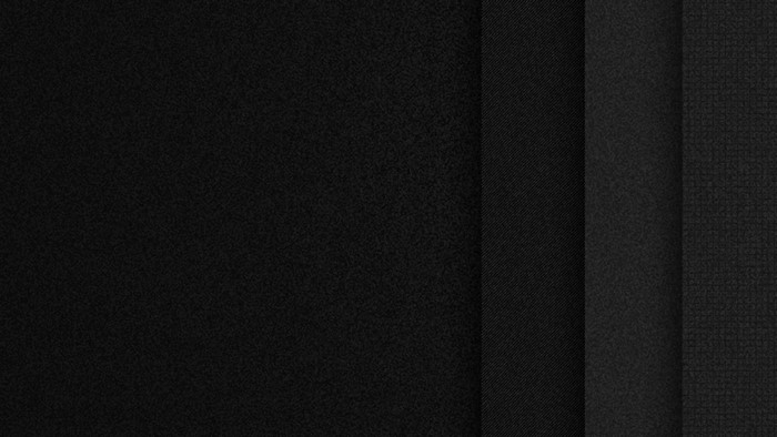Black fabric textures with different weaves