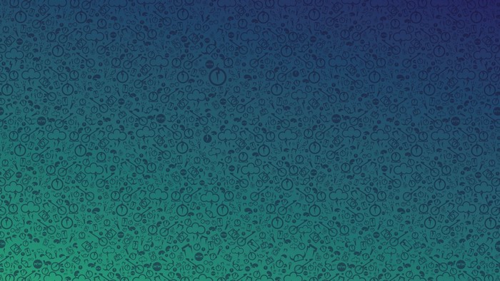 Abstract pattern of icons on a gradient background