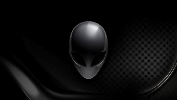 Alienware logo on black background