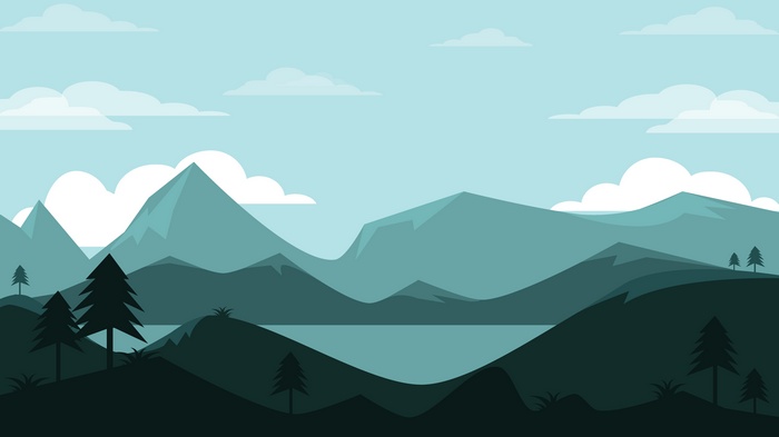 4K, Mountains, Landscape, Clouds