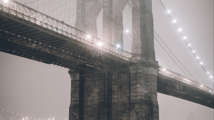 Brooklyn Bridge in Fog