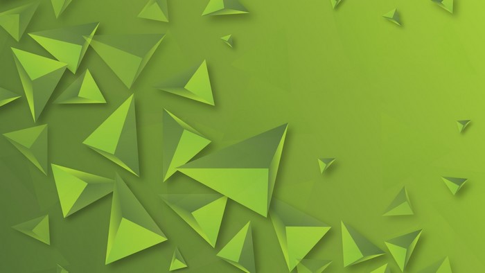 Green Polygons on a Gradient Background