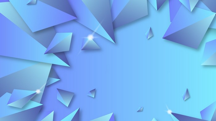 Blue and purple abstract geometric polygons