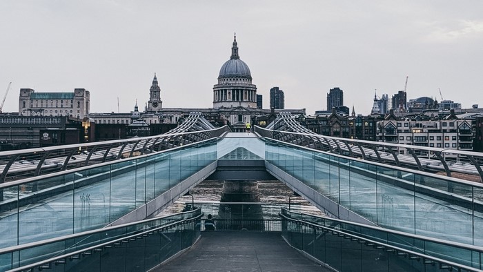Millennium Bridge and St Paul's Cathedral, London