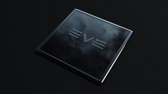 Eve Online logo on a dark surface