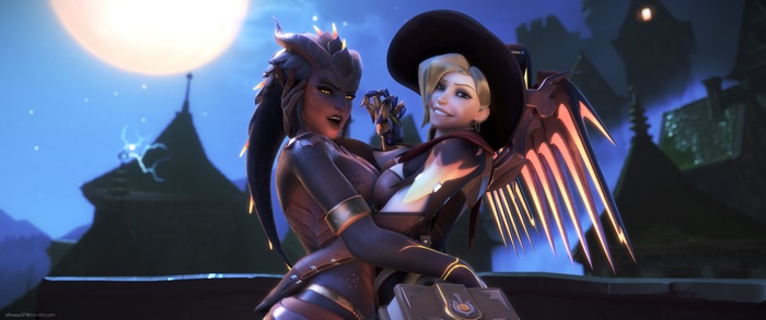 Symmetra and Mercy from Overwatch