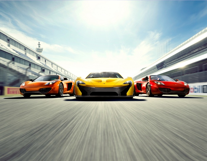 McLaren P1 Cars on a Race Track