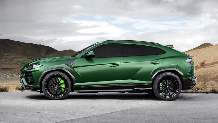 Green Lamborghini Urus SUV