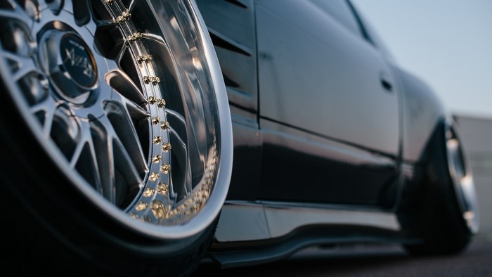 Nissan 180SX with custom wheels
