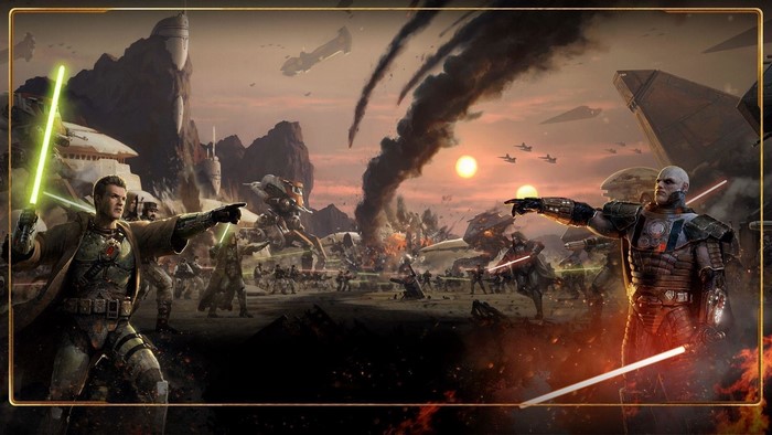 Star Wars The Old Republic battle scene