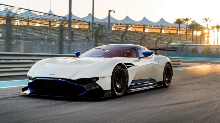 Aston Martin Vulcan race car on a track