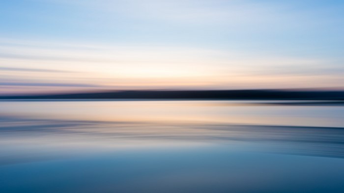 Abstract Horizon Over Water at Sunset
