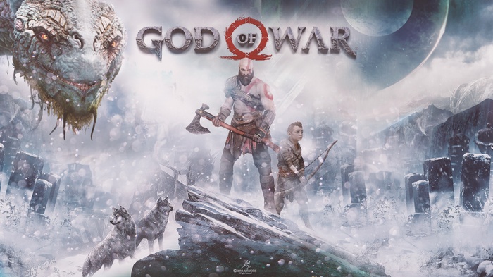 God of War, Atreus, Kratos, PlayStation 4, 2018, 4K