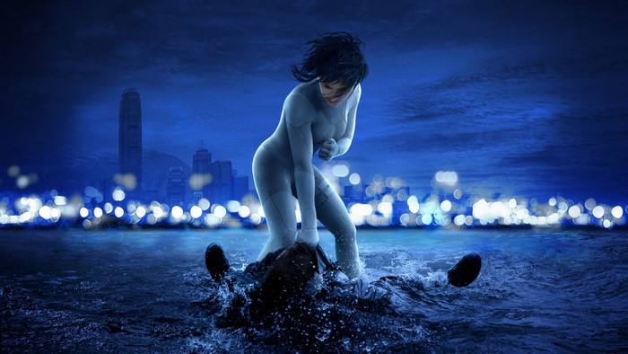 Ghost in the Shell Major fighting in water