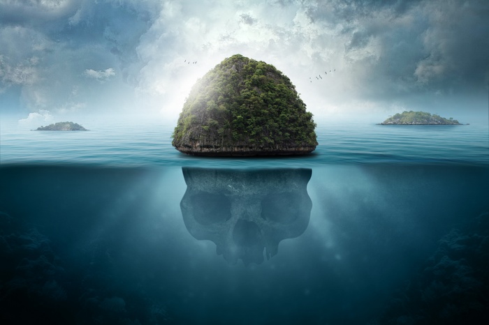 Skull Island Surreal Sea 4K