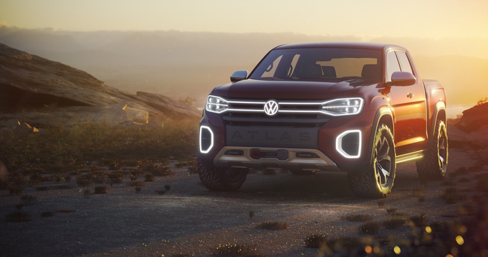 Volkswagen Atlas Tanoak Pickup Truck Concept 4K