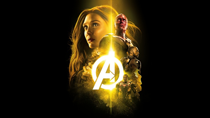 Scarlet Witch, Vision, Falcon, and War Machine from Avengers: Infinity War 4K