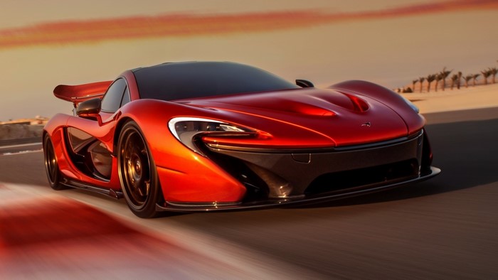McLaren P1 sports car on a road