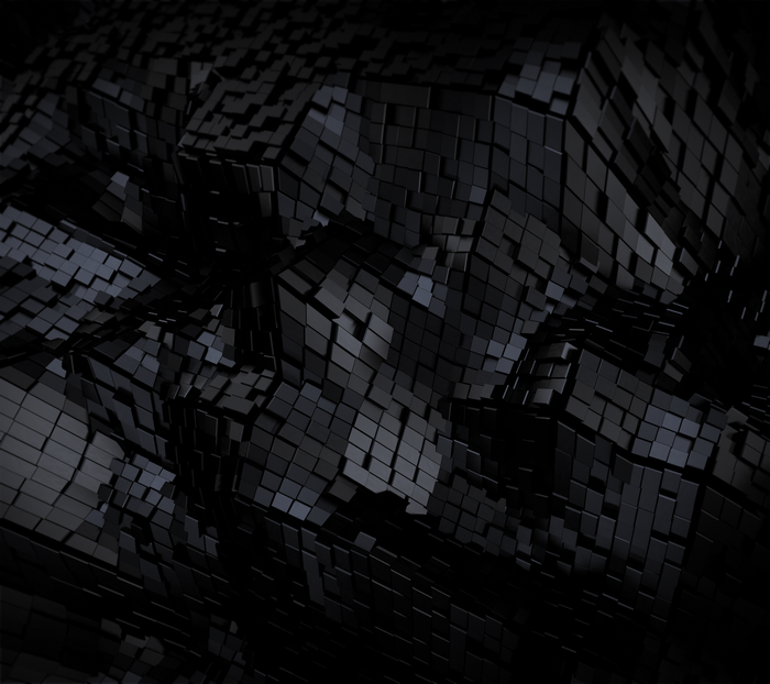 Abstract black 3D cubes surface