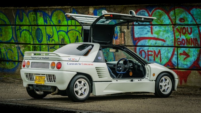 White Autozam AZ-1 with Gullwing Doors