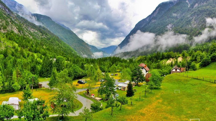 Camping in the Julian Alps, Slovenia