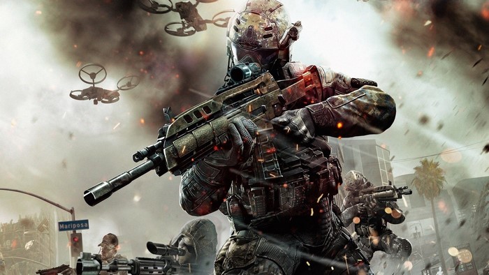 Soldiers and drones in Call of Duty: Black Ops II