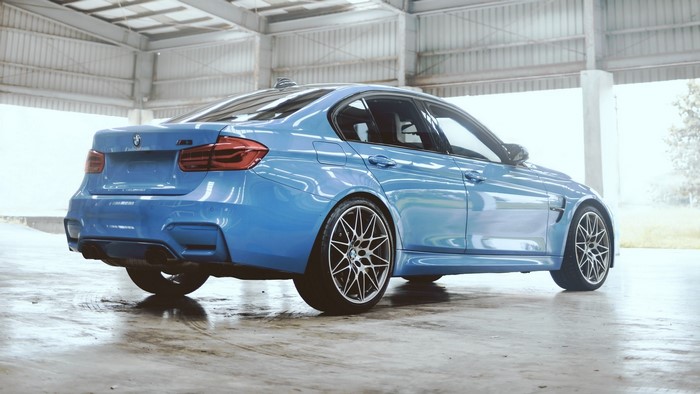 Blue BMW M3 Competition Sedan