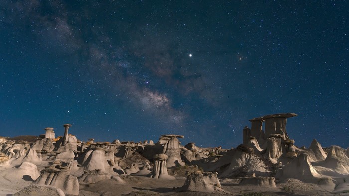 Desert Hoodoos Under the Milky Way