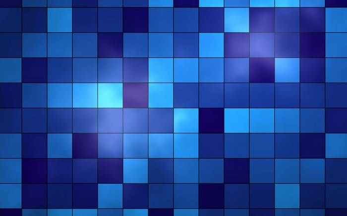 Blue mosaic tiles with light effects