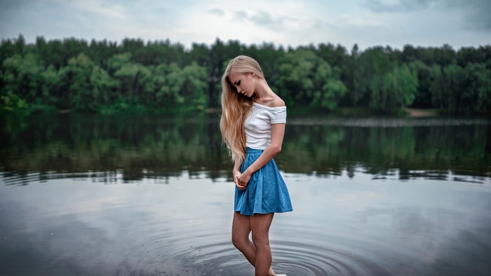 Girl by the river