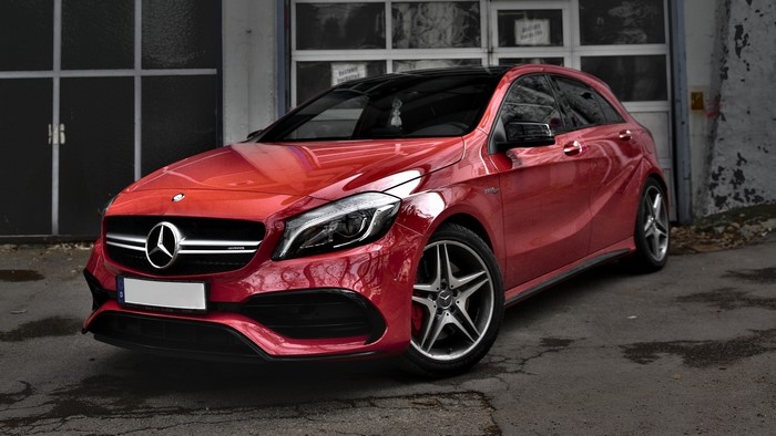 Red Mercedes-Benz A-Class Hatchback