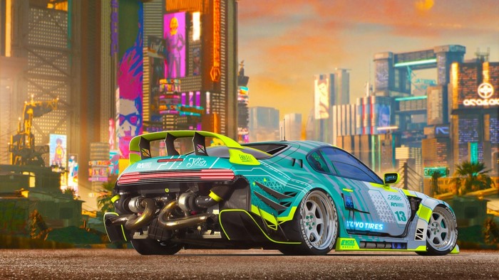 Cyberpunk 2077 car with custom modifications