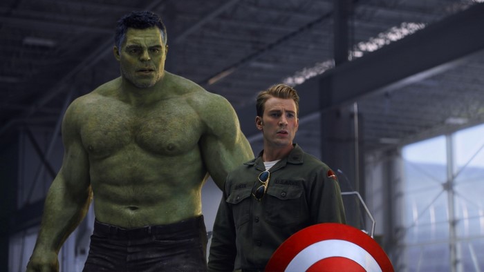 Hulk and Captain America from Avengers Endgame