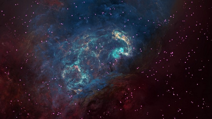 Cosmic Nebula with Stars