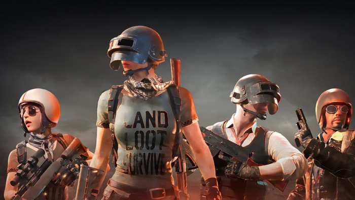 PlayerUnknown's Battlegrounds characters with weapons
