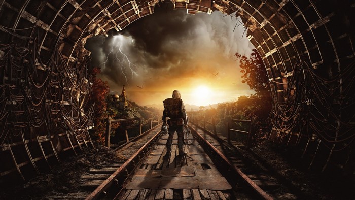 Metro Exodus Artyom on Train Tracks
