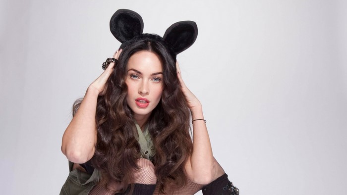 Megan Fox wearing mouse ears