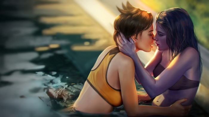 Tracer and Widowmaker Art Overwatch
