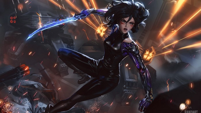 Alita from Alita: Battle Angel in combat