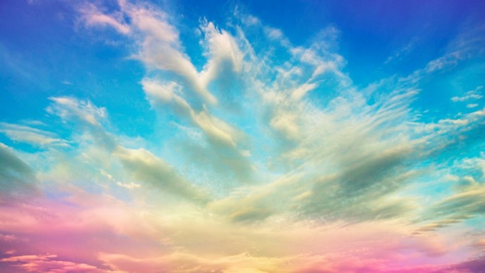 Colorful sky with clouds