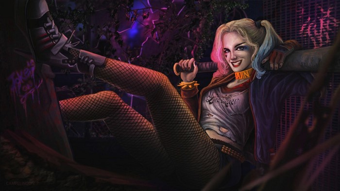 Harley Quinn with baseball bat
