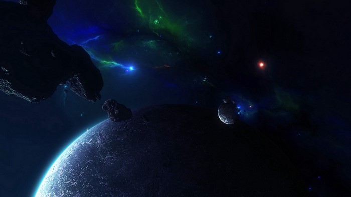 Asteroids and planets in deep space