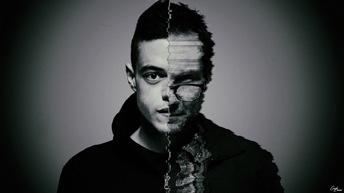 Mr. Robot 4K Glitch Rami Malek