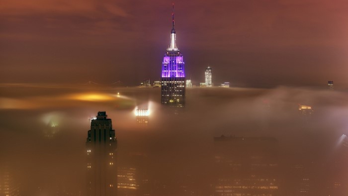 Empire State Building in Fog